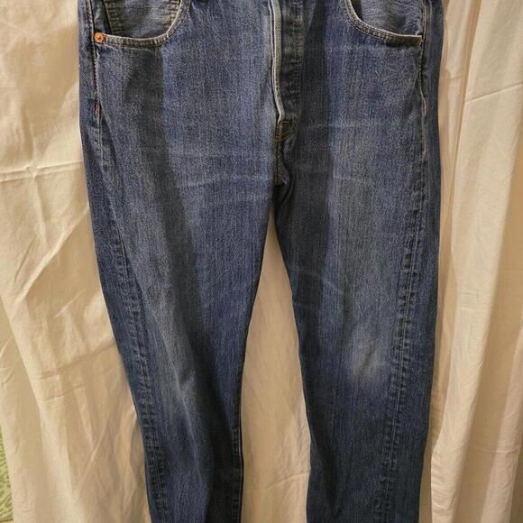 Levi's 501 Original  Men's Blue Straight Leg Jeans Size 33 x 30 GE-631 - Picture 2 of 7